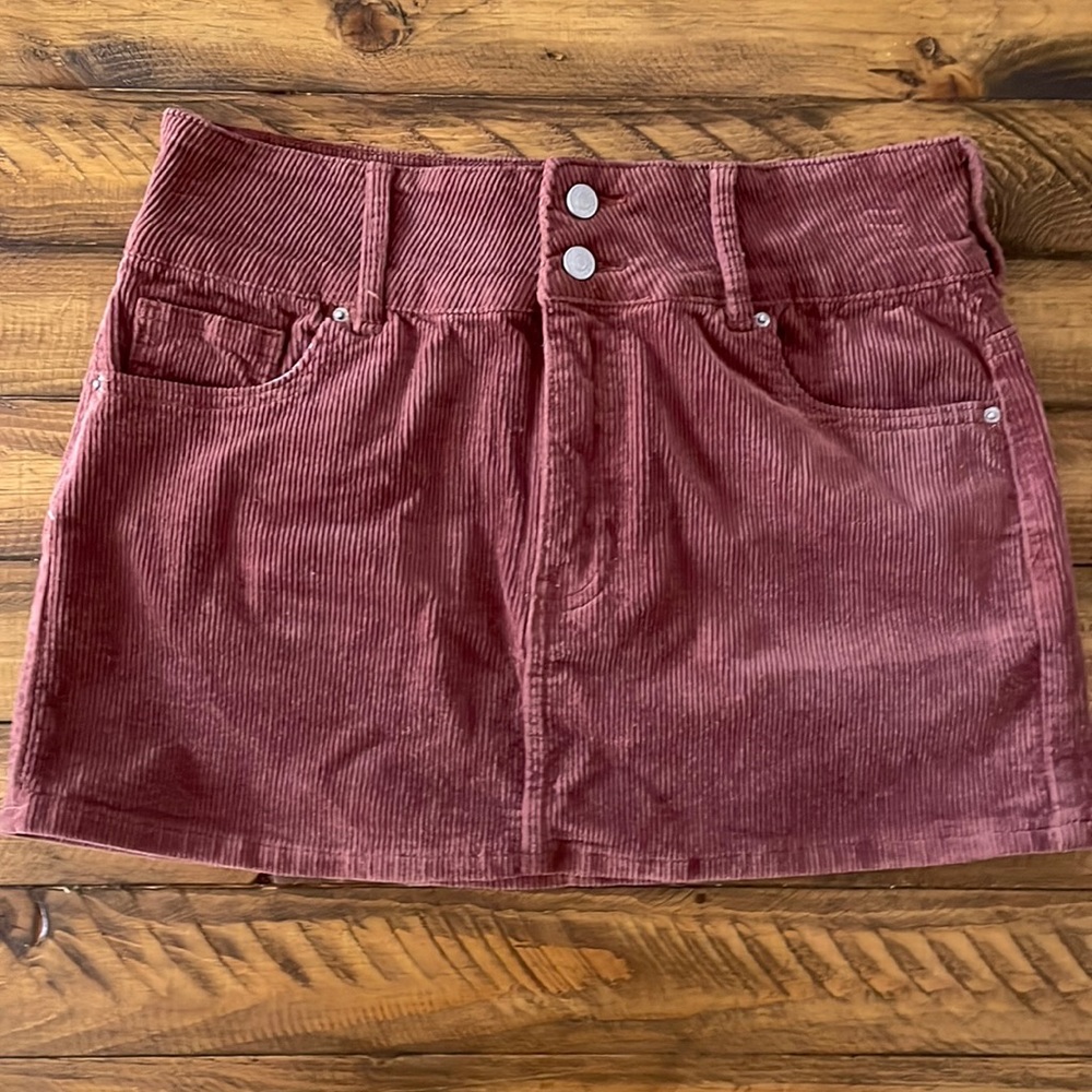 Corduroy brown mini skirt from pacsun.